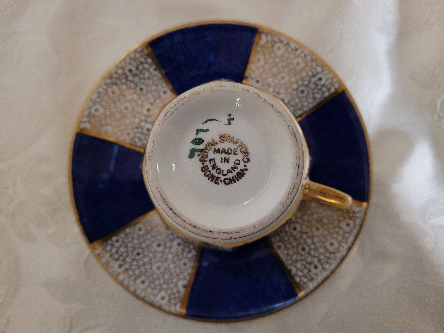 Royal Stafford Seventeen Piece Blue and White Bone China Tea Set
