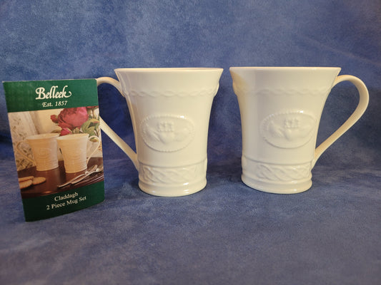 Belleek Classic Claddagh Mug Set