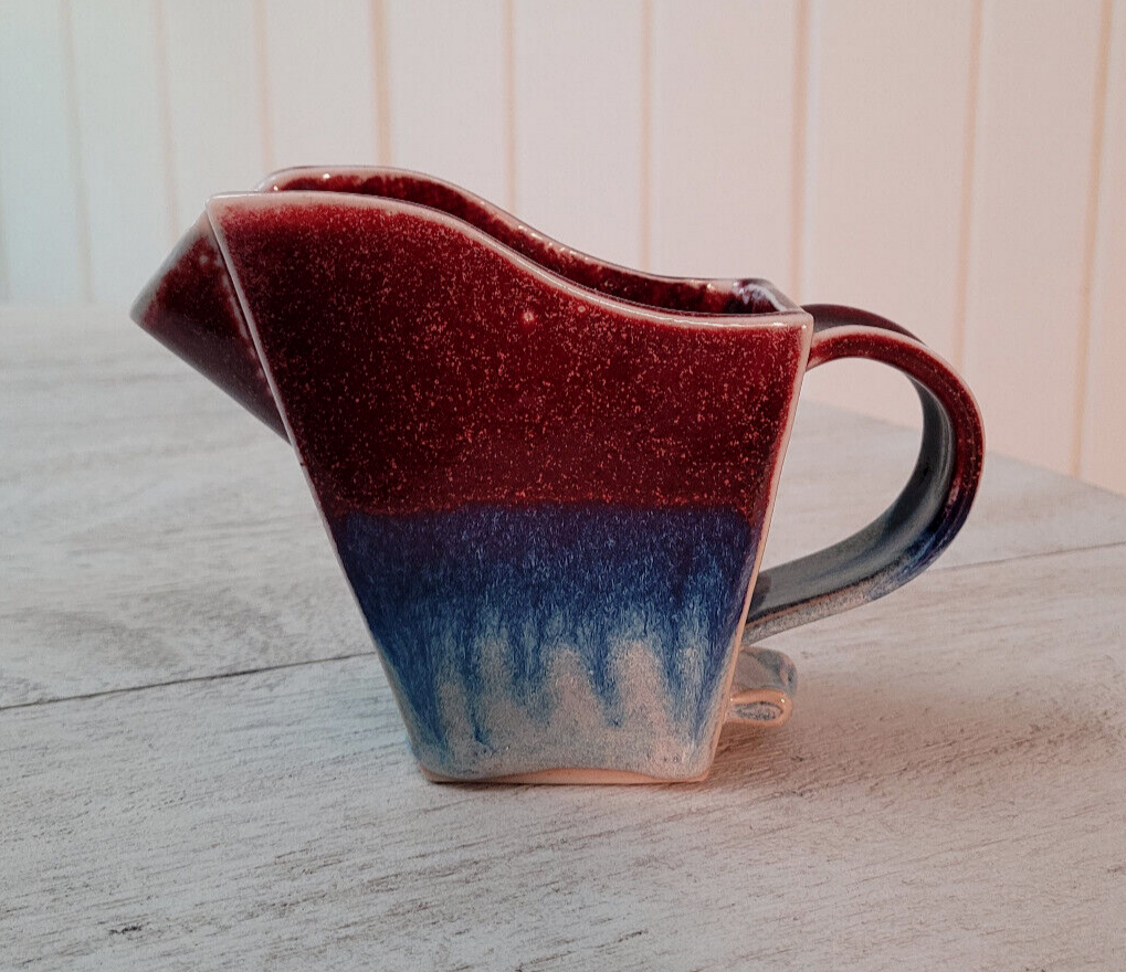 Billie Bloom Red and Blue Pitcher