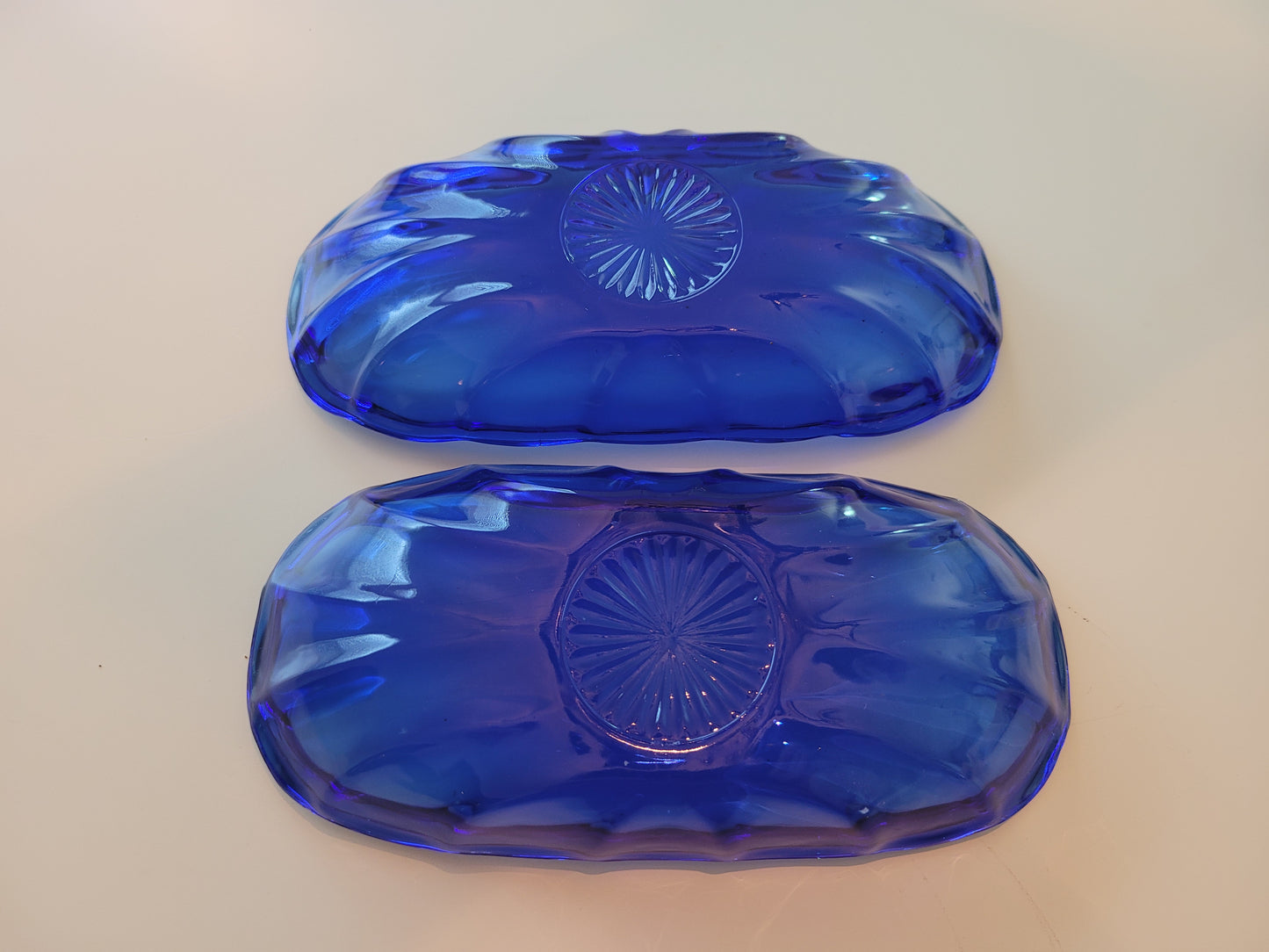 Anchor Hocking Cobalt Blue Ice Cream Sundae Six Dish Set