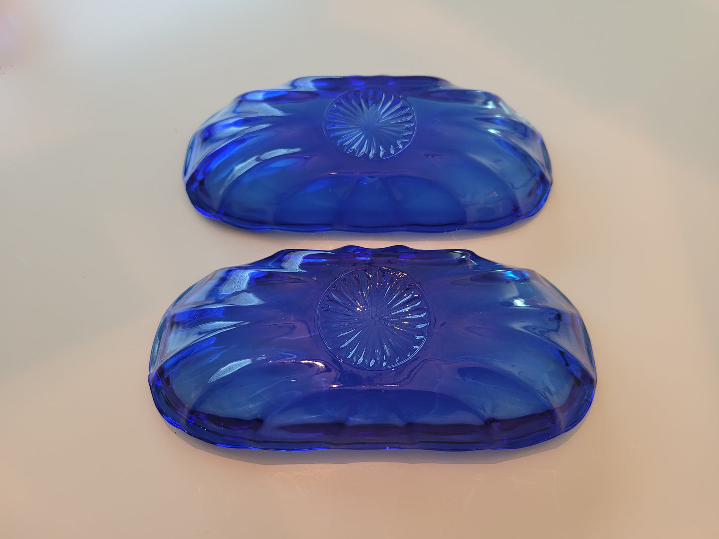 Anchor Hocking Cobalt Blue Ice Cream Sundae Six Dish Set