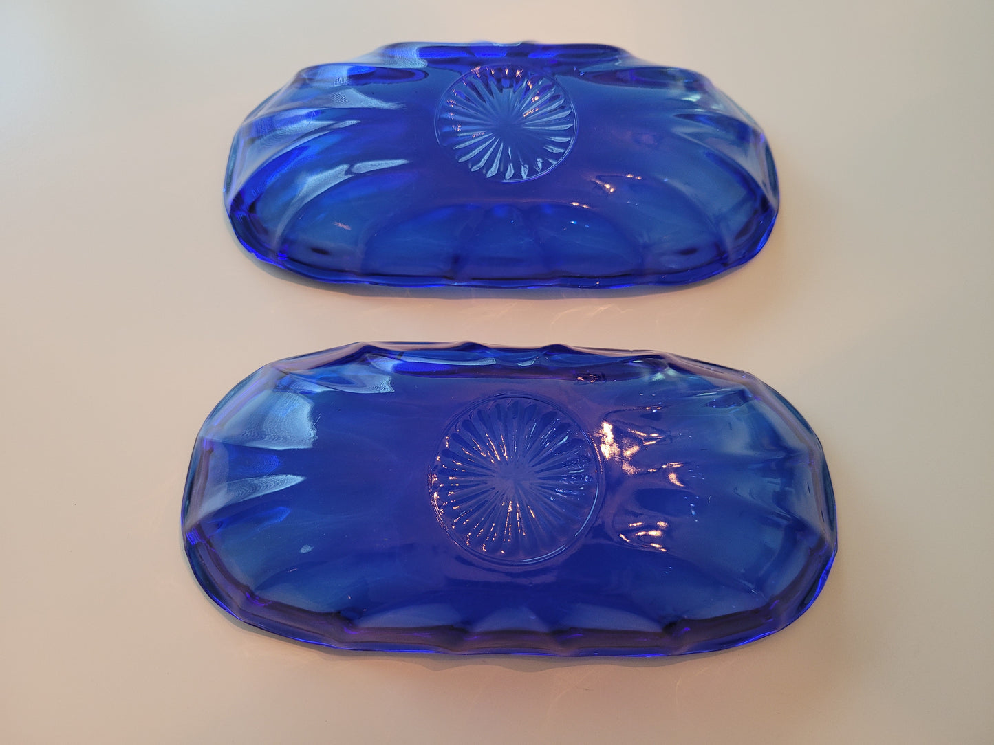 Anchor Hocking Cobalt Blue Ice Cream Sundae Six Dish Set