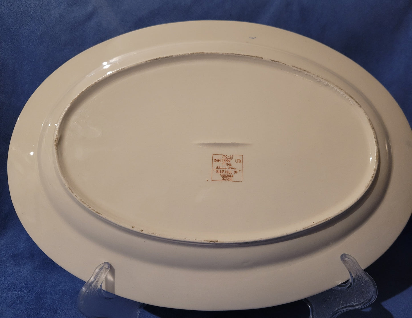 'Blue Hill of Virginia' by Cheltenham Ltd Small Oval Serving Platter