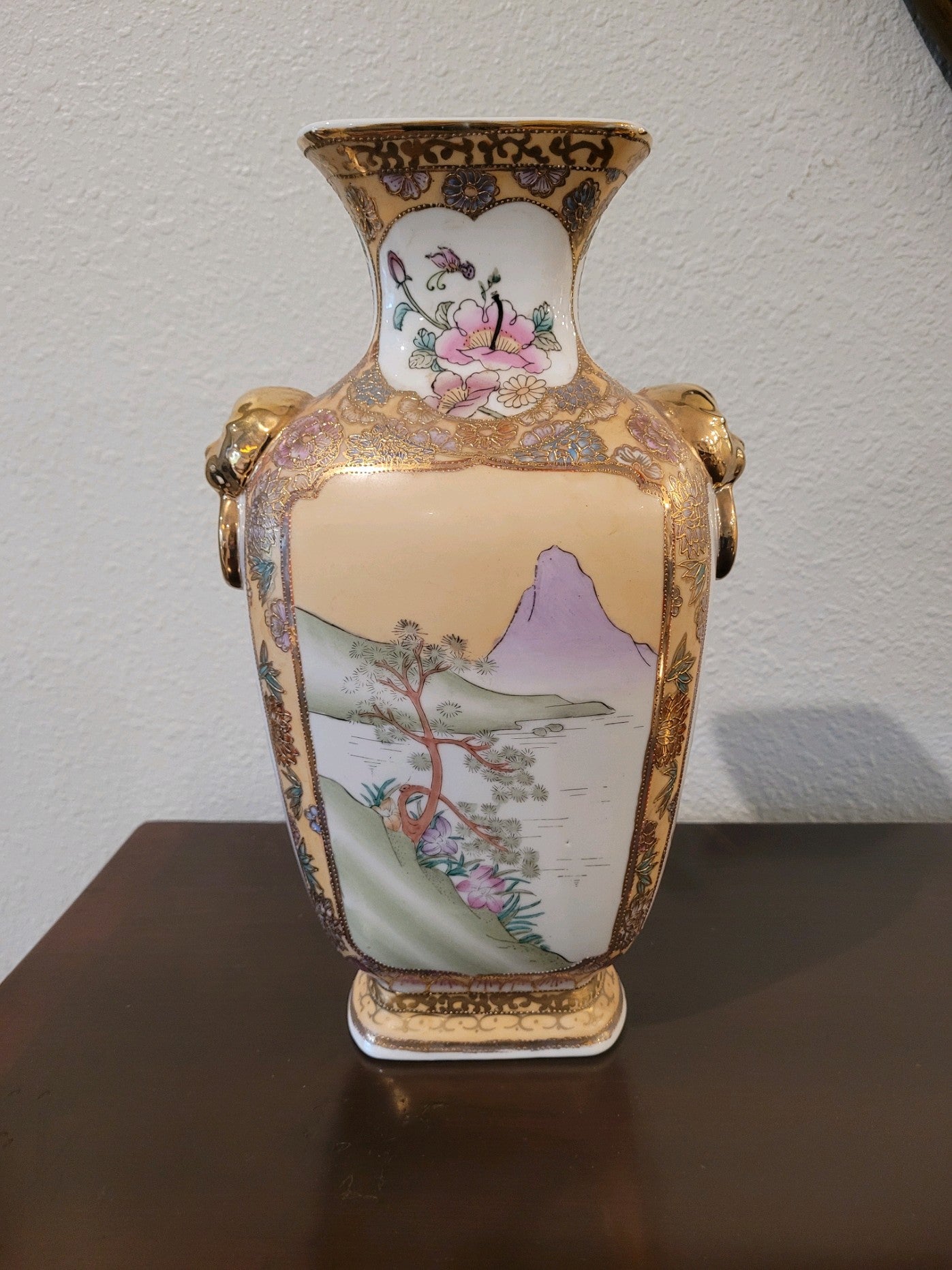 Hand Painted Nippon Mantle Vase