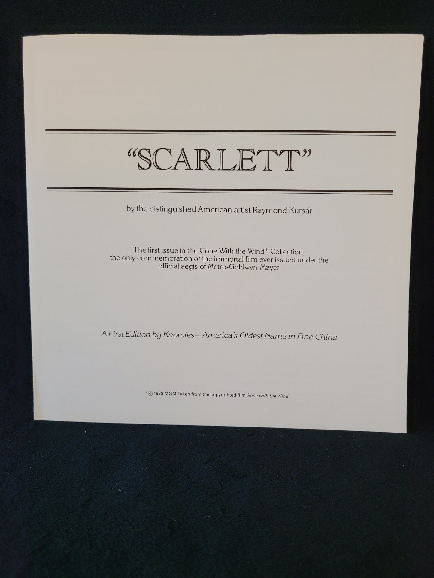 Scarlett O'Hara Collector's Plate Set