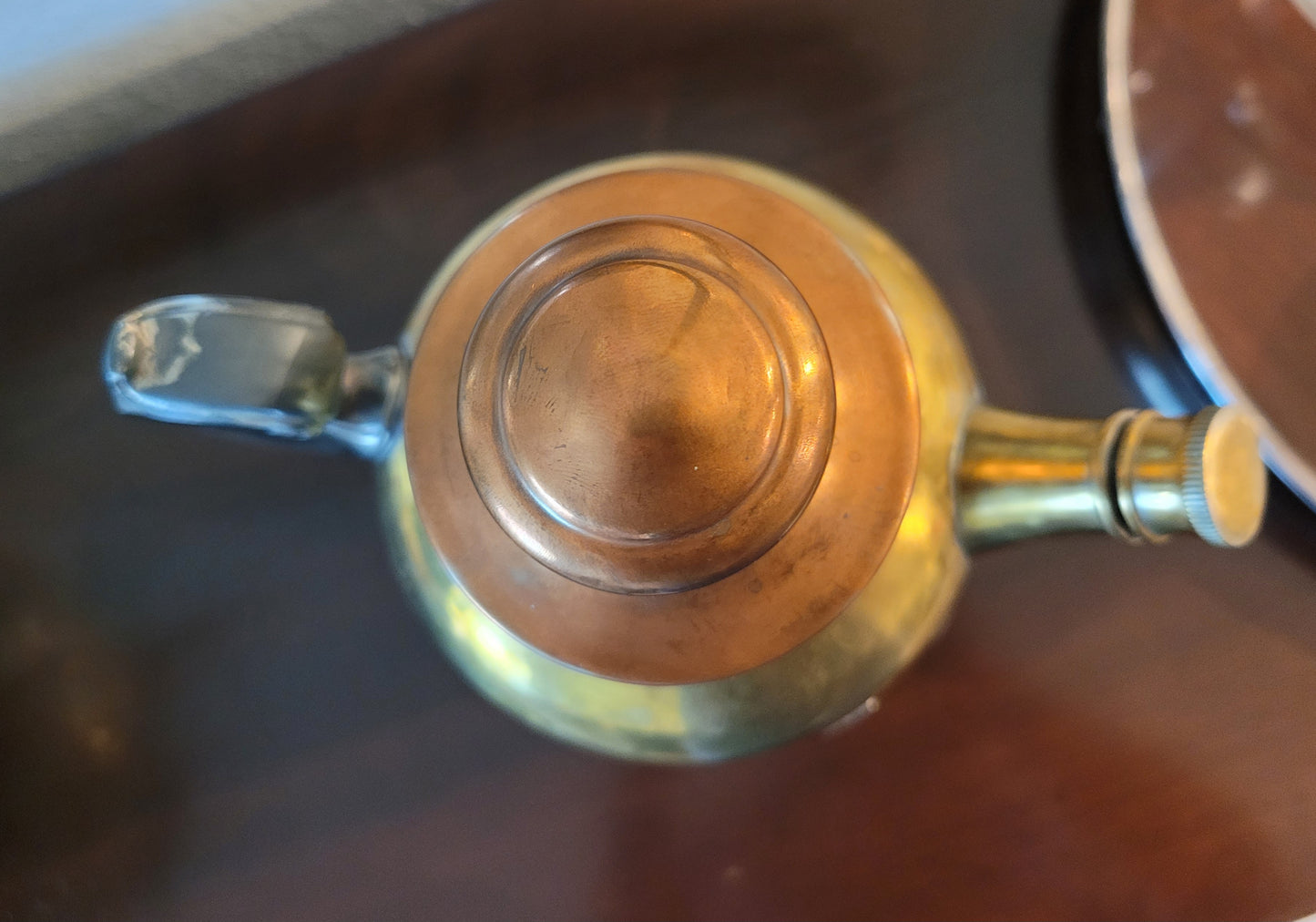 Silverplated Brass and Copper Cocktail Shaker