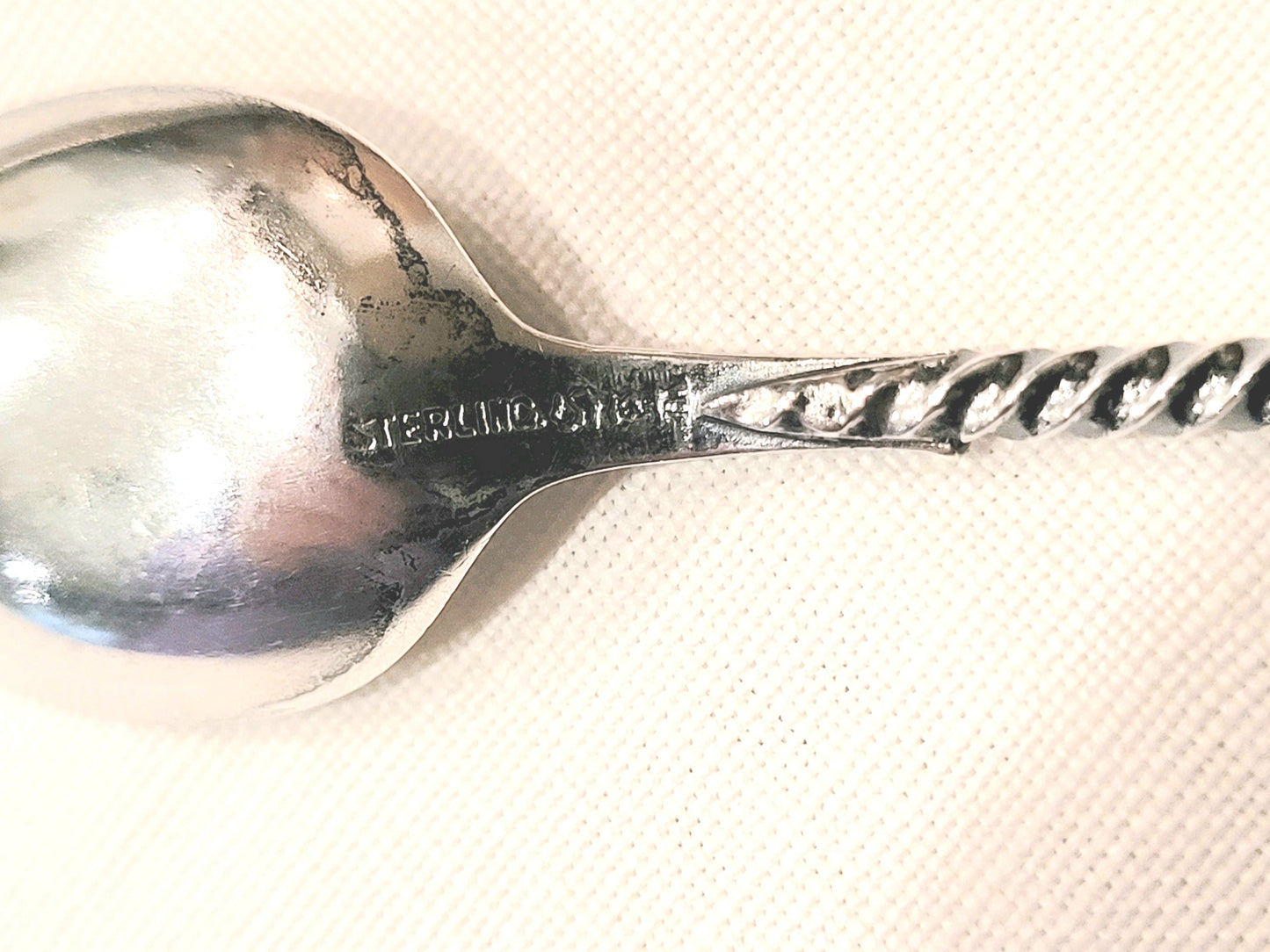 'Washington DC' Engraved Art Nouveau Demitasse Spoon