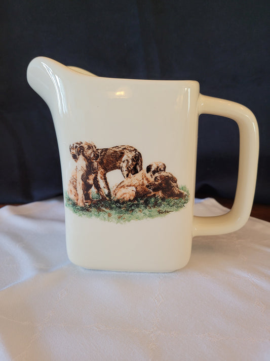 Porcelain By Rosalind Wolfhound Cream Pitcher