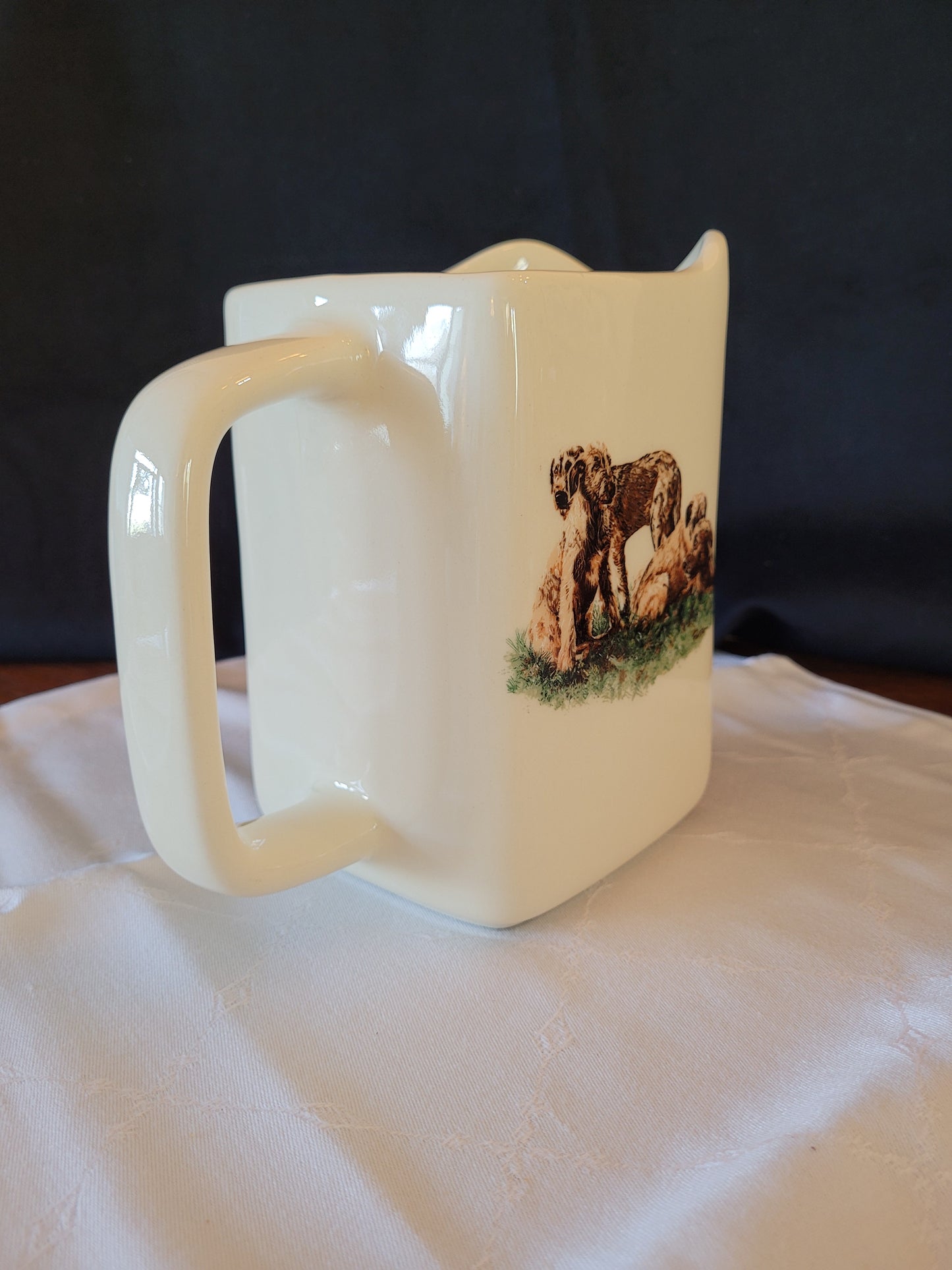 Porcelain By Rosalind Wolfhound Cream Pitcher